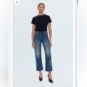 Pistola PETITE Lexi Mid Rise Bowed Straight Jean - ARTISAN color 28P $188 nwot